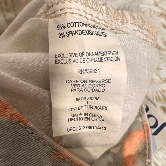 Jolt Jeans Women's Size 1 Low Rise Skinny Groovy Pattern Light Colors Stretch - Picture 5 of 8